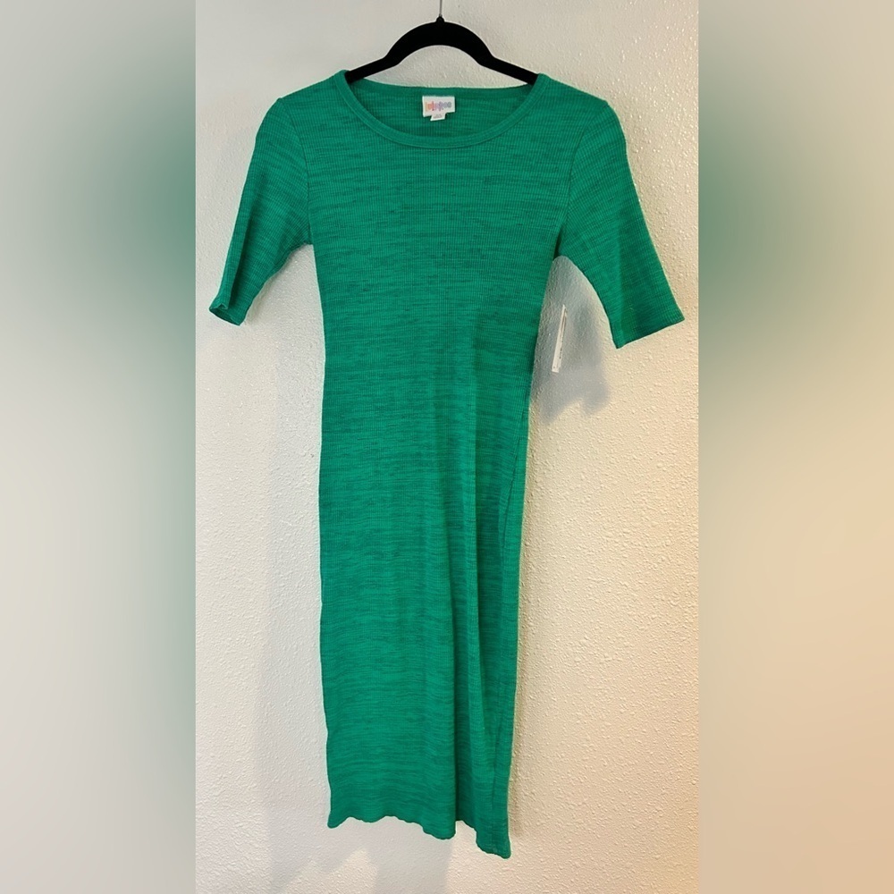 LuLaRoe Green Midi Dress Size XS